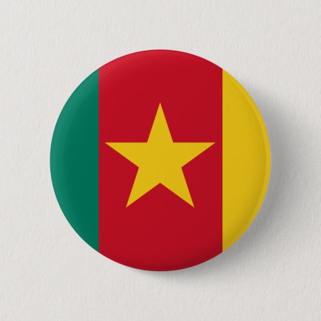 Kamerun Flagga Knapp (Framsida)