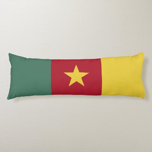 Kamerun flagga kroppskudde (Framsidan)