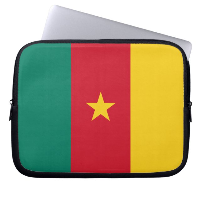 Kamerun Flagga Laptop sleeve (Framsidan)