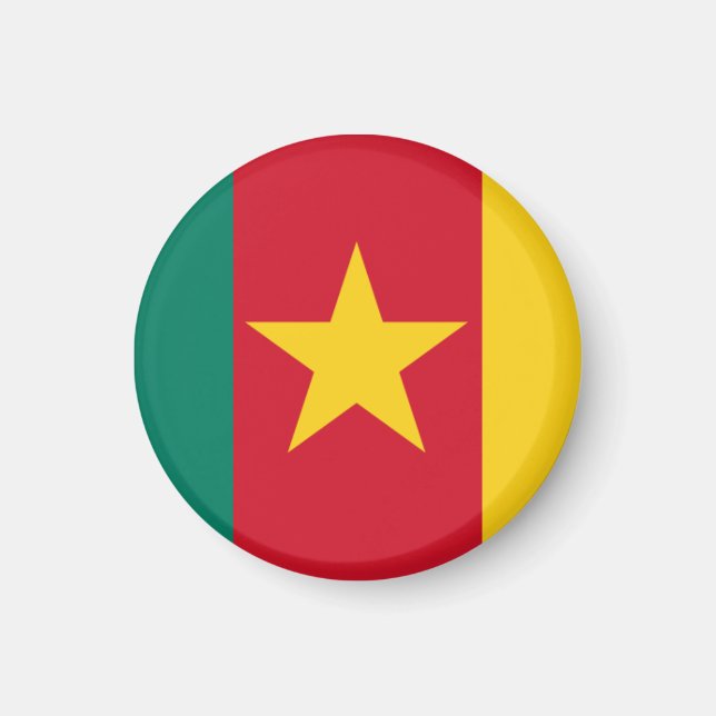 Kamerun Flagga Magnet (Framsidan)