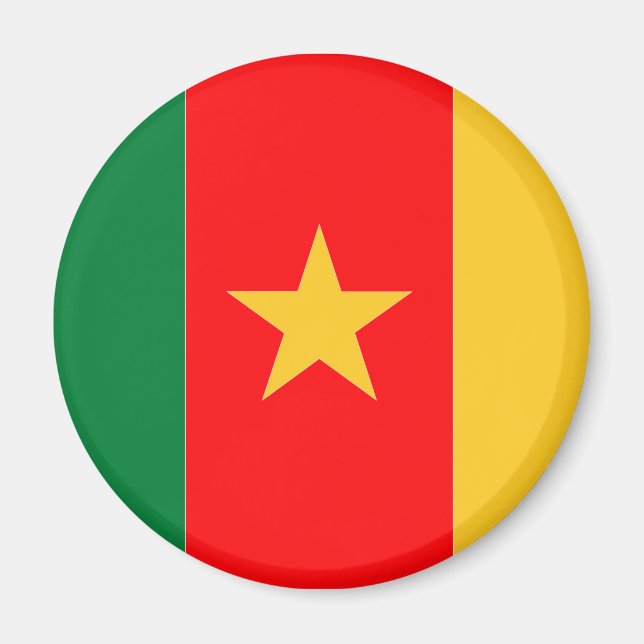 Kamerun Flagga Magnet (Framsidan)