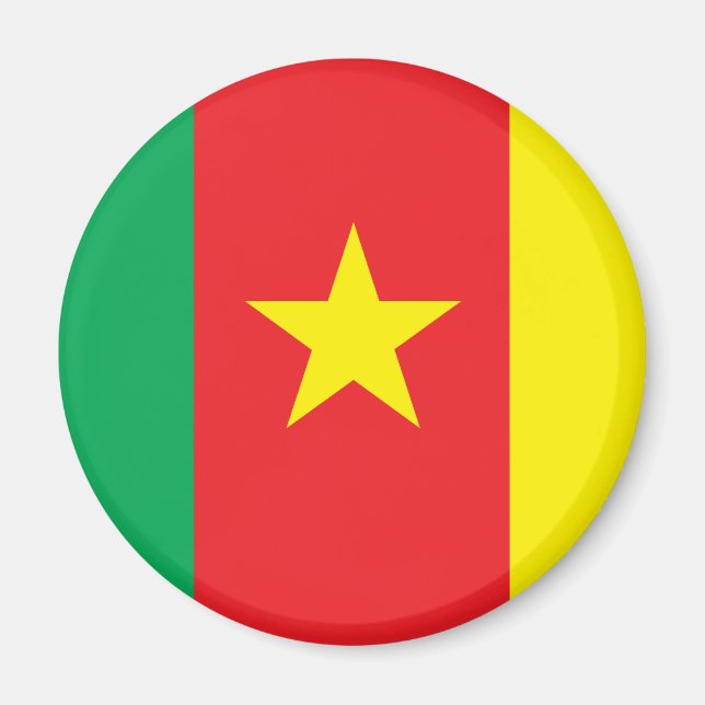 Kamerun Flagga Magnet (Framsidan)