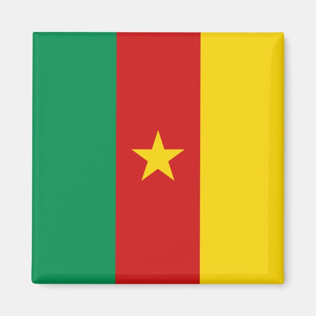 Kamerun Flagga Magnet (Framsidan)