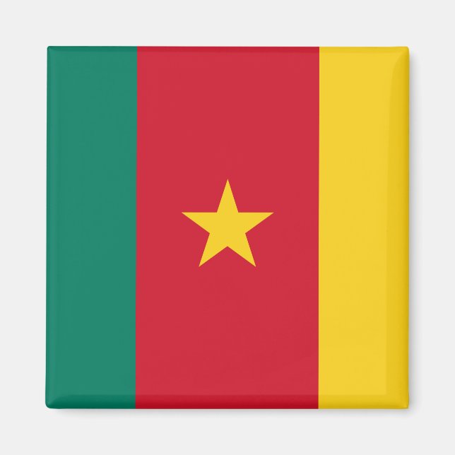 Kamerun Flagga Magnet (Framsidan)
