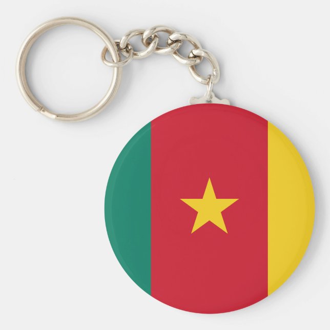 Kamerun Flagga Nyckelring (Framsidan)