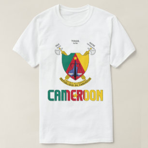 Kamerun, Flagga och Jacka av Arm Patriotic T Shirt