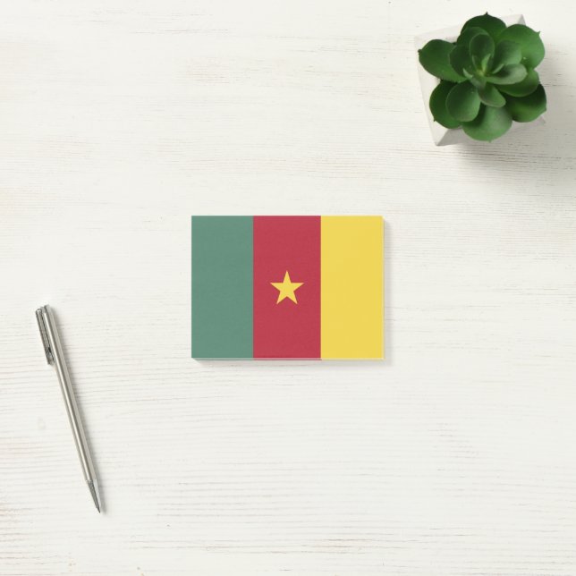 Kamerun flagga post-it block (Kontor)