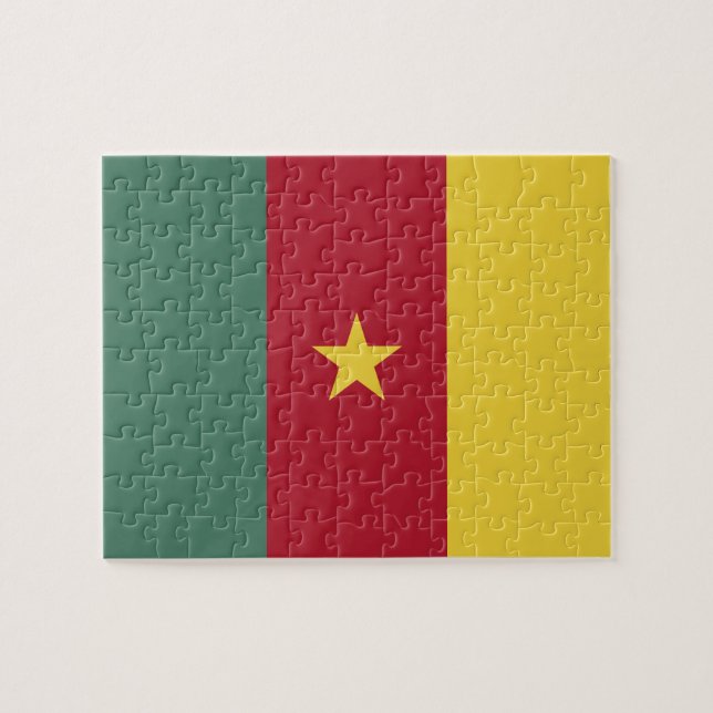 Kamerun flagga pussel (Horisontell)