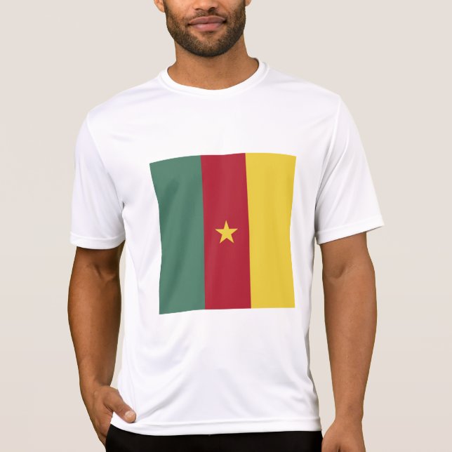 Kamerun flagga t shirt (Framsida)