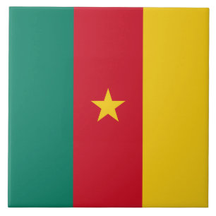 Kamerun Flagga Tile Kakelplatta