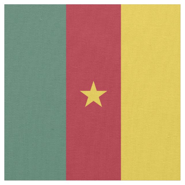 Kamerun flagga tyg (Närbild)