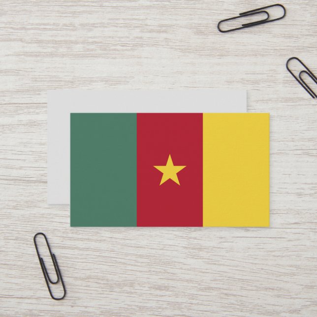 Kamerun flagga visitkort (Fram/Back In Situ)