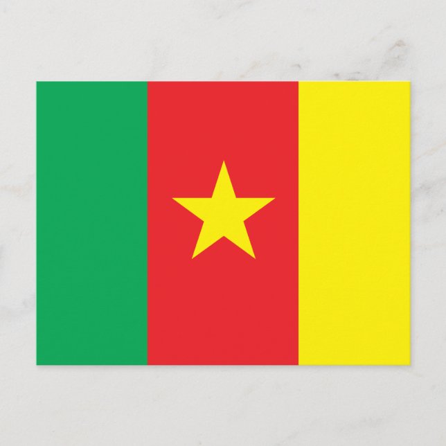 Kamerun Flagga Vykort (Framsida)