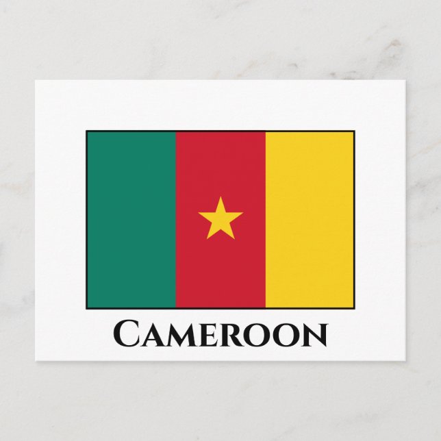 Kamerun Flagga Vykort (Framsida)