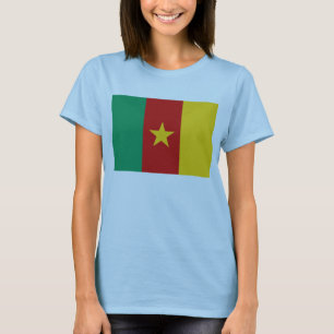 Kamerun Flagga x Karta T-Shirt