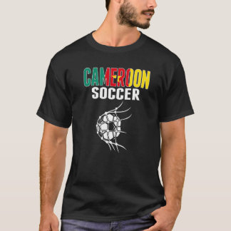 Kamerun Fotboll Boll I Nätet Kamerunska Fotboll S T Shirt