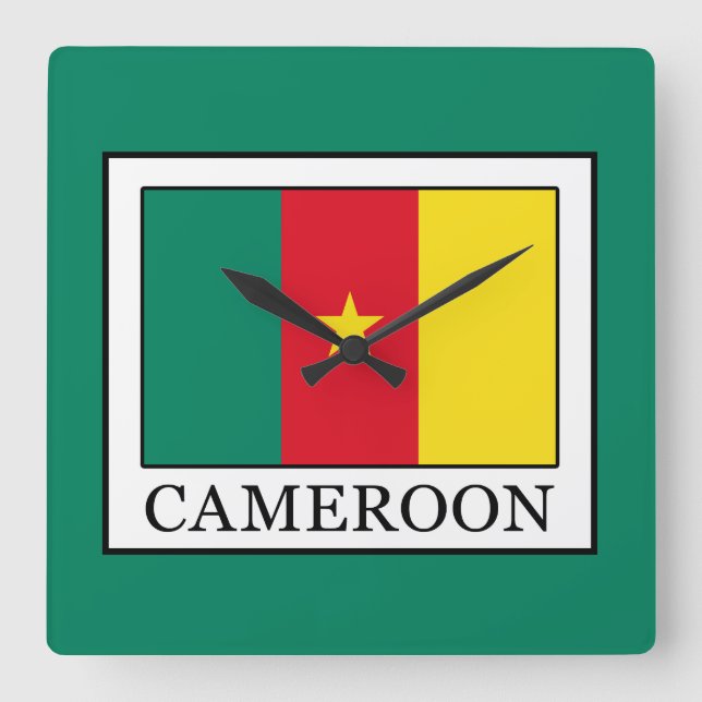 Kamerun Fyrkantig Klocka (Framsida)