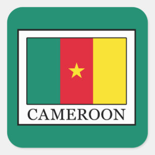 Kamerun Fyrkantigt Klistermärke