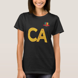 Kamerun Human-Flagga Group klädel Brev C och A C T Shirt
