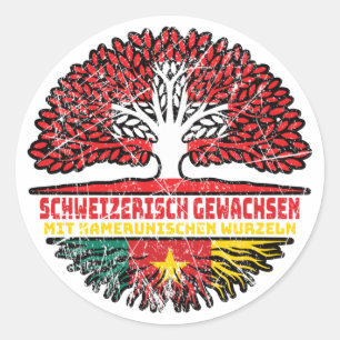 Kamerun Kamerunisch Schweizer Schweiz Baum Wurzel Runt Klistermärke