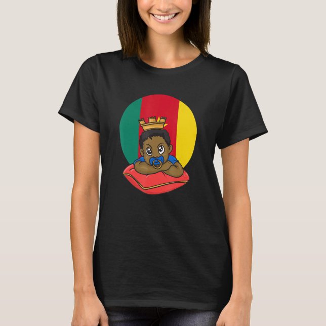 Kamerun Kameruns Afrika Proud Prince Boy Son M T Shirt (Framsida)