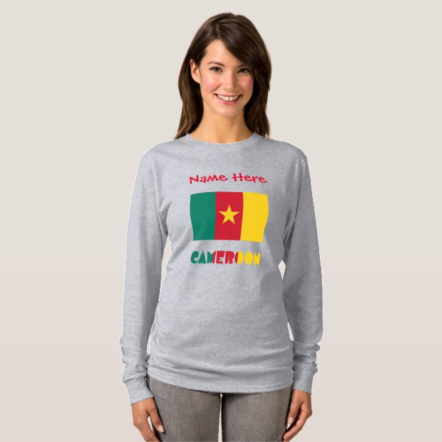 Kamerun Kameruns Flagga Red Personlig T Shirt (Hel framsida)