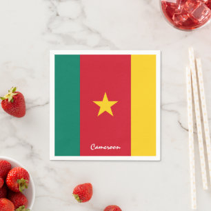 Kamerun och Kamerun Flagga party mode /sportfantas Pappersservett
