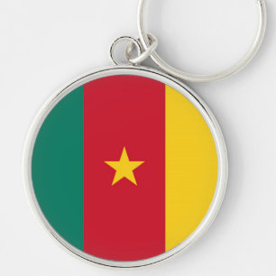 KAMERUN RUND SILVERFÄRGAD NYCKELRING