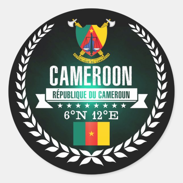 Kamerun Runt Klistermärke (Framsida)