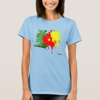 Kamerun Stänk White Tee Shirt