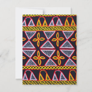 Kamerun Toghu Mönster Notecards Anteckningskort