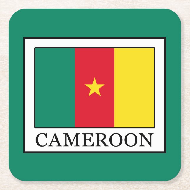 Kamerun Underlägg Papper Kvadrat (Framsidan)