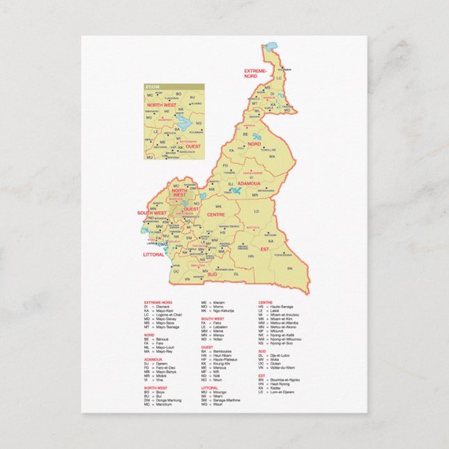 Kamerun Vykort (Framsida)