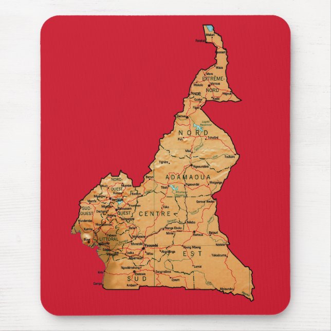Kamerunkarta Mousepad Musmatta (Framsidan)