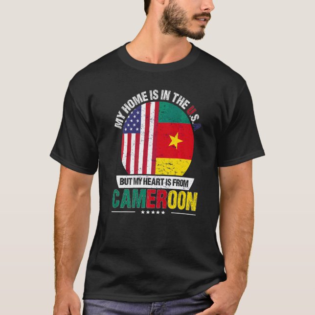 Kameruns amerikanska patriot Heart kommer från Kam T Shirt (Framsida)