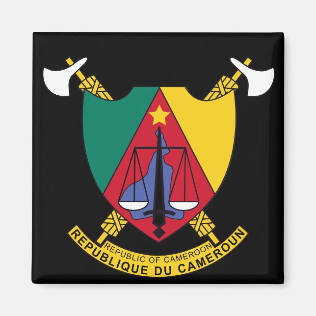 Kameruns emblem magnet (Framsidan)
