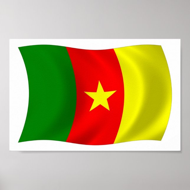 Kameruns flagga Affisch Print (Framsidan)