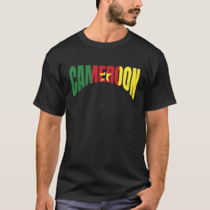 Kameruns flagga Afrika patriotiska vandrare backpa T Shirt
