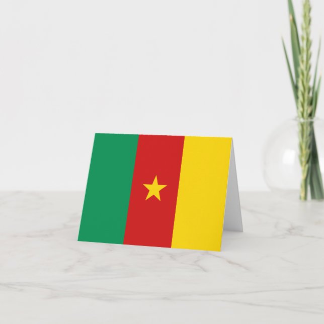 Kameruns flagga brevkort kort (Framsida)