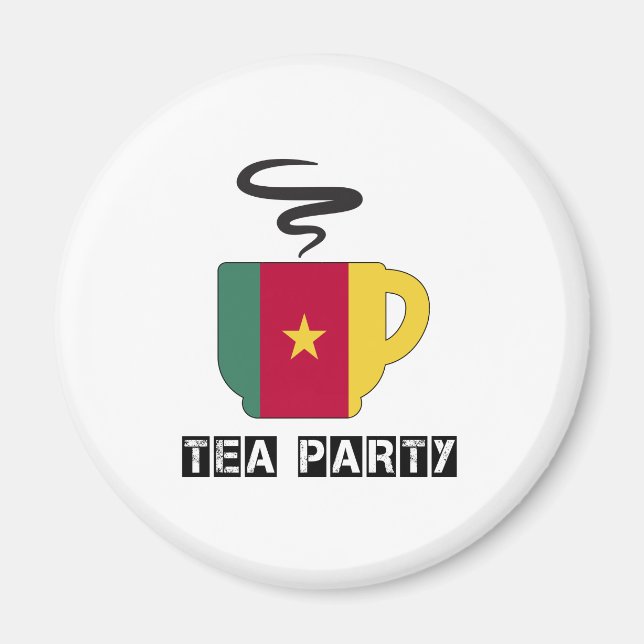 Kameruns Flagga-design Magnet (Framsidan)