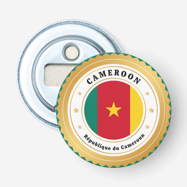 Kameruns flagga flasköppnare (Framsidan)