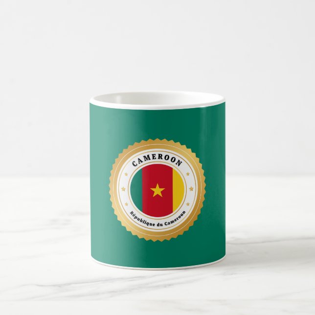 Kameruns flagga kaffemugg (Center)