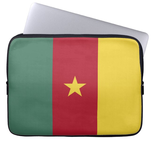 Kameruns flagga laptop fodral (Framsidan)