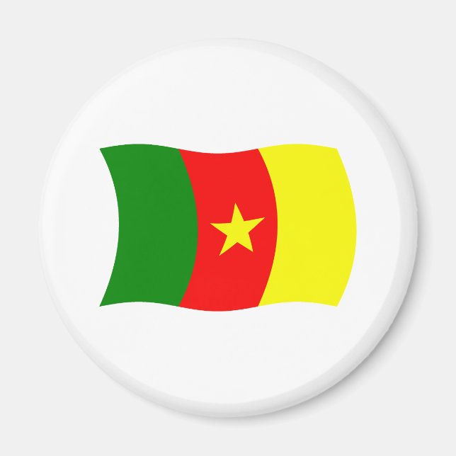 Kameruns flagga Magnet (Framsidan)