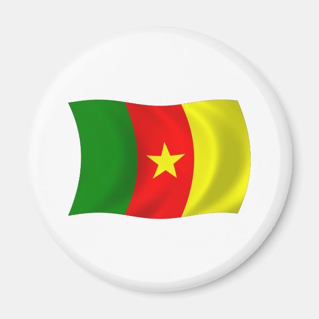 Kameruns flagga Magnet (Framsidan)
