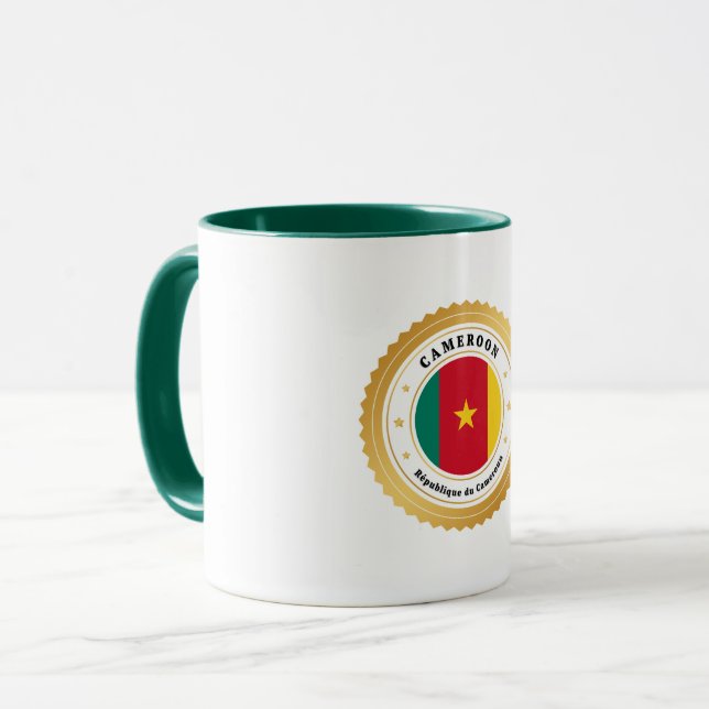 Kameruns flagga mugg (Framsida vänster)