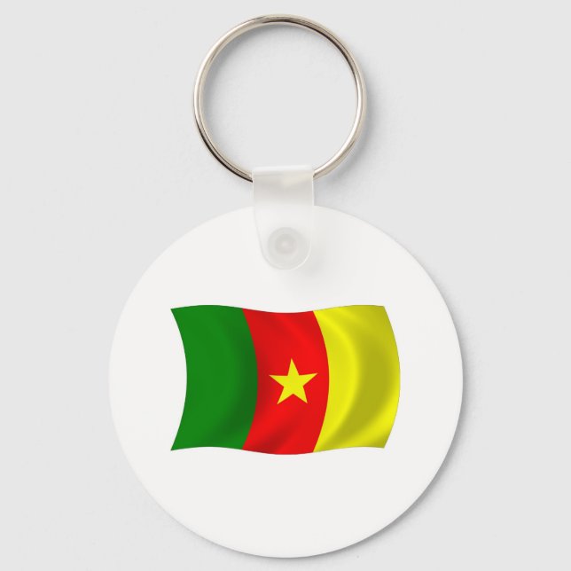 Kameruns flagga Nyckelring (Framsida)