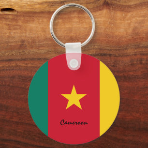 Kameruns Flagga- och kamerunska patrioter/sport Nyckelring