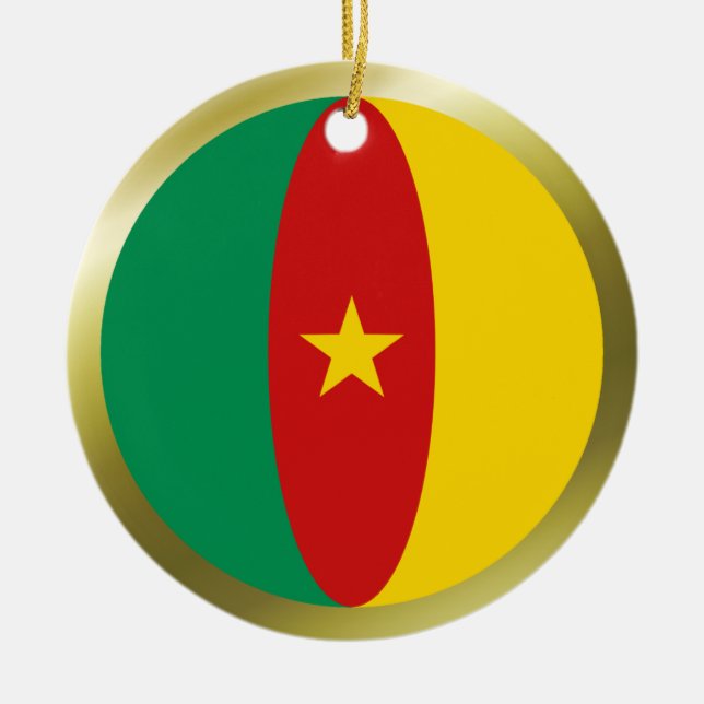 Kameruns flagga ornament (Framsidan)