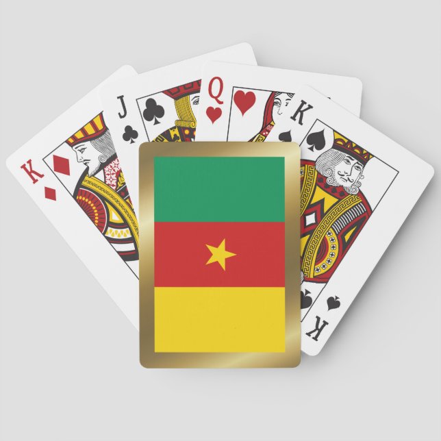 Kameruns flagga spelkort (Baksidan)